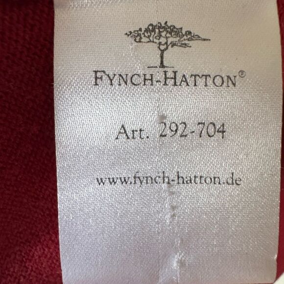 Fynch Hatton Mens Sweater XXL Red Argyle 100% Cotton Pullover V-Neck Preppy Golf - Picture 7 of 8